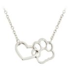 Colgante de huella de perro de plata de Amazon