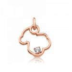 Colgante de plata bañado en oro rosa con topacio de Tous