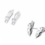 Pendientes de gato de plata de Sonrisas de Gato