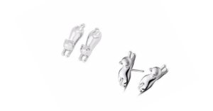 Pendientes de gato de plata de Sonrisas de Gato