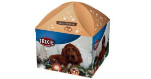 2. Caja navideña para perro con regalos de Trixie