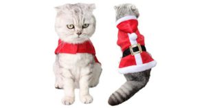 3. Disfraz de Papá Noel para gato de Amazon