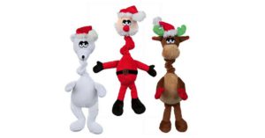 7. Juguetes de peluche con sonidos navideños para perros de Paticas