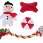 9. Set de juguetes navideños para perros de Zooplus
