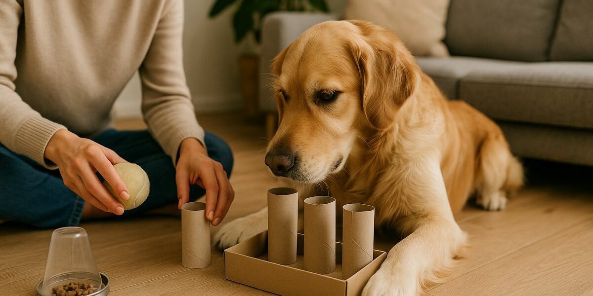 10 juegos caseros para perros que mejoran su bienestar
