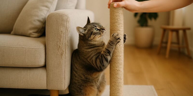 Trucos para evitar que tu gato arañe los muebles de casa