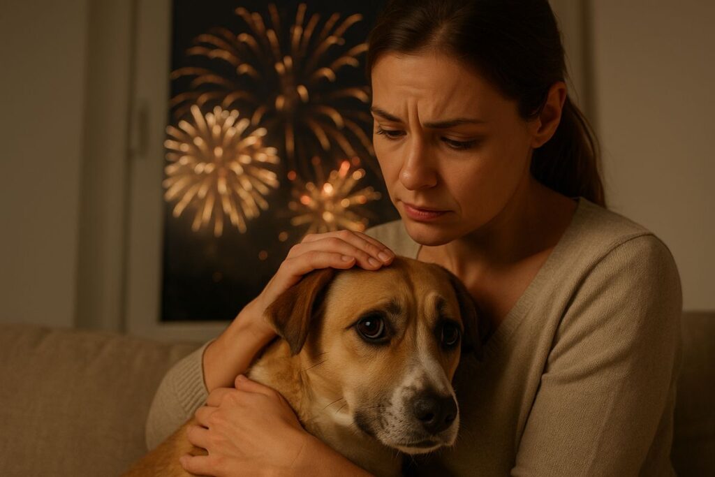 ¿Qué hacer si tu perro tiene miedo a los fuegos artificiales?