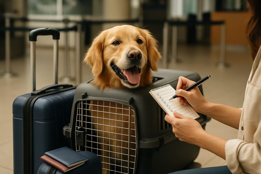 Checklist para viajar con mascotas en avión este verano