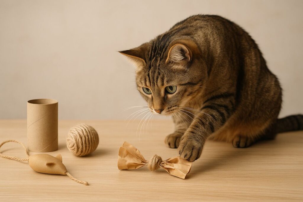 Guía de juguetes caseros para mantener activo a tu gato