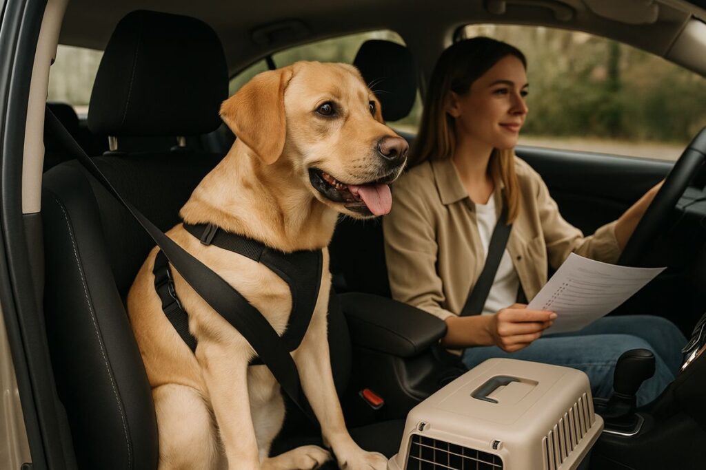 Guía para el primer viaje con tu mascota en coche