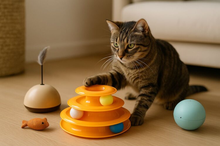 Guía de juguetes interactivos para gatos: diversión en casa en 2026
