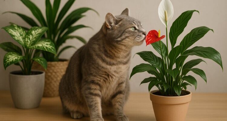 Principales plantas tóxicas para gatos en hogares españoles