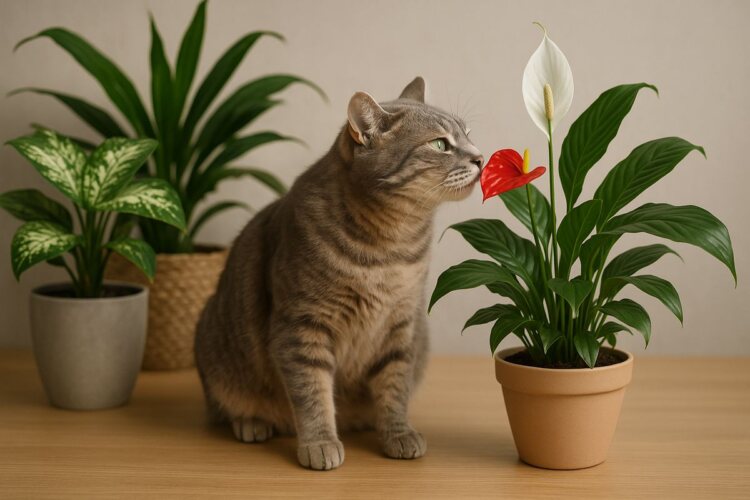 Principales plantas tóxicas para gatos en hogares españoles