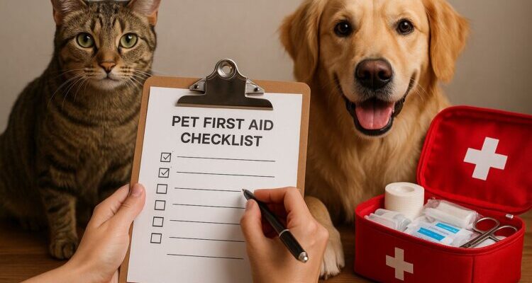 Checklist de primeros auxilios para perros y gatos en casa