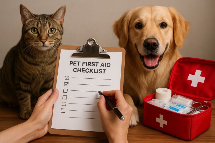 Checklist de primeros auxilios para perros y gatos en casa