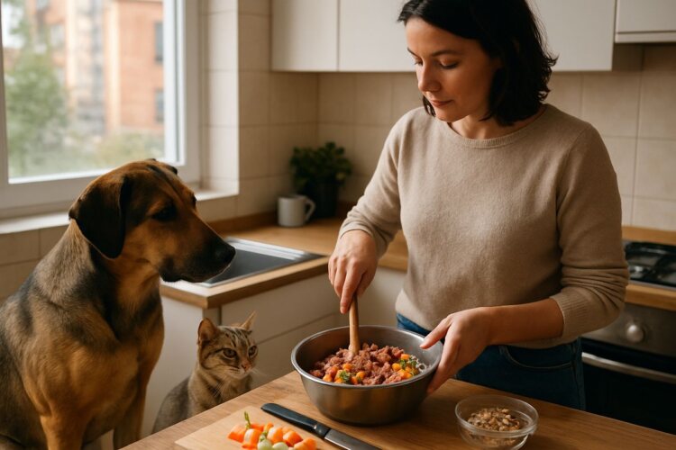 Fotografía editorial sobre Mitos sobre la alimentación casera en perros y gatos (yam)